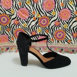 Black heels, never worn